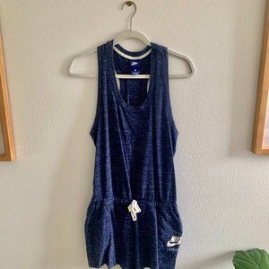 Women's Nike Gym Vintage Romper Heathered Blue Sz L